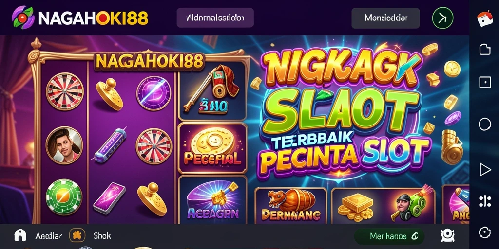 Screenshot gameplay NAGAHOKI88 menampilkan mesin slot yang menarik.