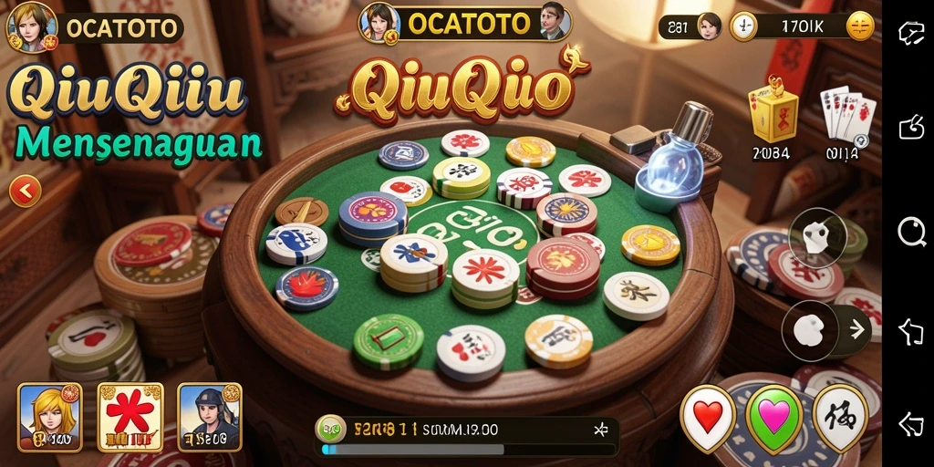 Screenshot menampilkan keseruan gameplay QiuQiu OCATOTO.