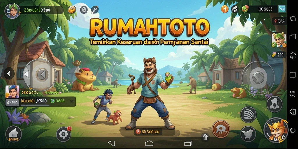 Screenshot gameplay RUMAHTOTO menunjukkan keseruan bermain santai.