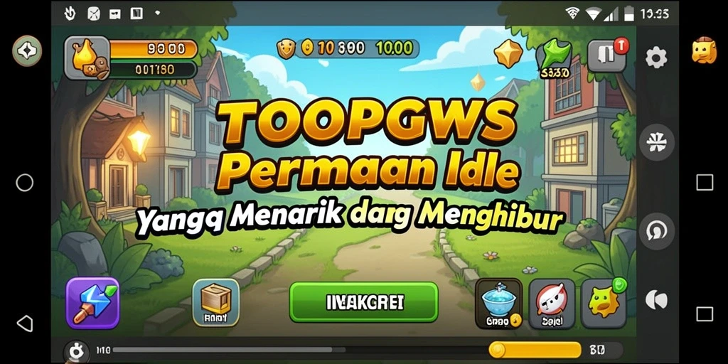 Screenshot gameplay TOOPGWS menunjukkan keseruan bertema Idle.